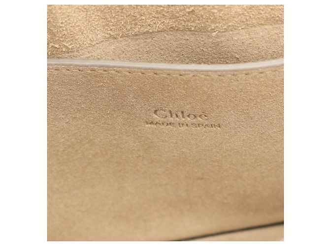 Borsa a tracolla Chloé Faye in pelle e camoscio arancione - vista 4