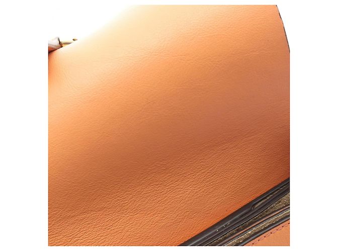 Borsa a tracolla Chloé Faye in pelle e camoscio arancione - vista 6
