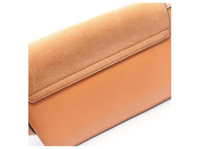 Borsa a tracolla Chloé Faye in pelle e camoscio arancione - vista 8