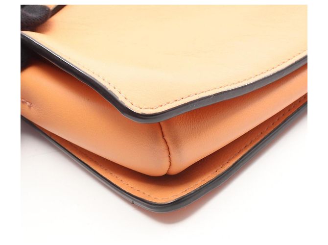 Borsa a tracolla Chloé Faye in pelle e camoscio arancione - vista 9