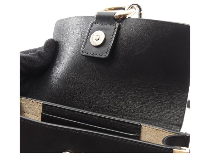 Borsa a spalla mini Chloé Faye Nero - vista 7
