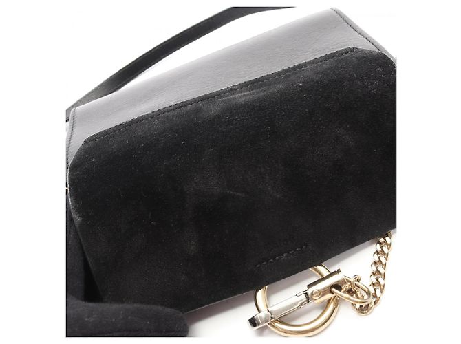 Borsa a spalla mini Chloé Faye Nero - vista 8
