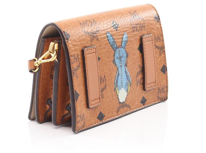 Borsa a tracolla MCM Rabbit Visetos Marrone Multicolore - vista 2