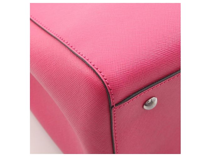 Borsa Tote MCM in pelle rosa - vista 5
