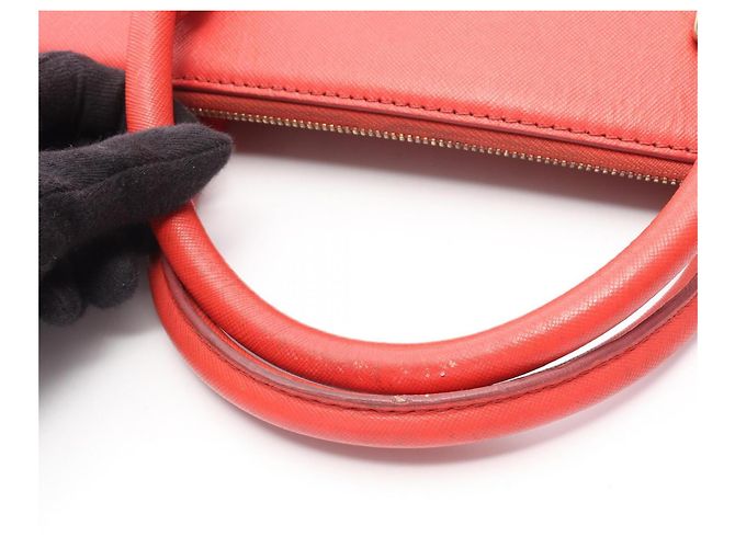 Saco Tote MCM em couro vermelho - vista 14