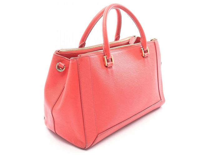 Saco Tote MCM em couro vermelho - vista 2