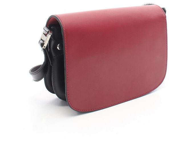 Borsa a tracolla MCM Patricia in pelle Nero Rosa Bordò - vista 2