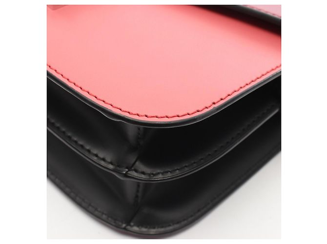 Borsa a tracolla MCM Patricia in pelle Nero Rosa Bordò - vista 6