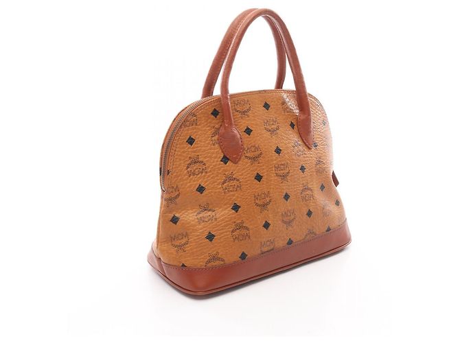 Borsa in pelle MCM Visetos da donna Marrone - vista 2