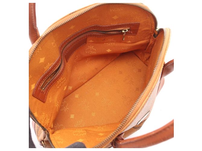 Borsa in pelle MCM Visetos da donna Marrone - vista 3