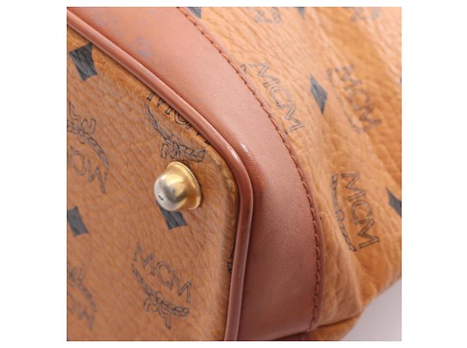 Borsa in pelle MCM Visetos da donna Marrone - vista 7