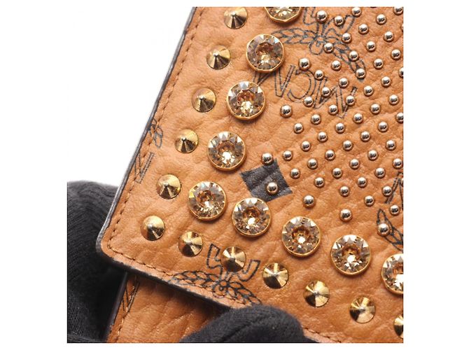 MCM Visetos Bijou Studded Schultertasche Braun - Ansicht 9