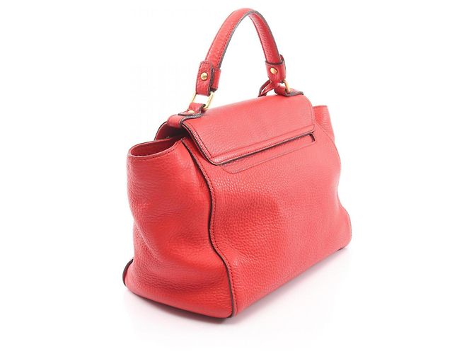 Borsa a mano in pelle MCM in rosso - vista 2