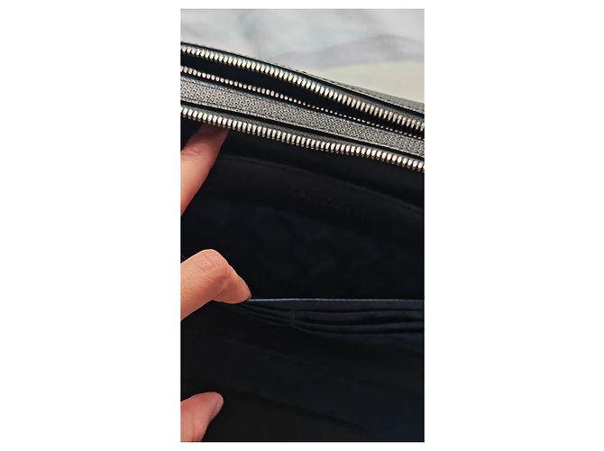 Lacoste black leather clutch - view 10
