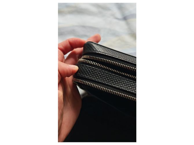 Lacoste black leather clutch - view 11