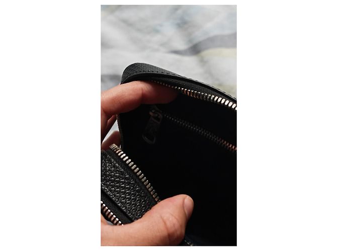 Lacoste black leather clutch - view 16