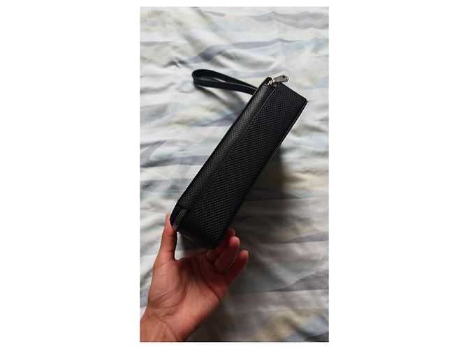 Lacoste black leather clutch - view 18