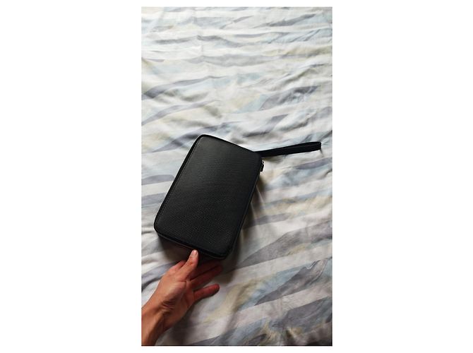 Lacoste black leather clutch - view 19