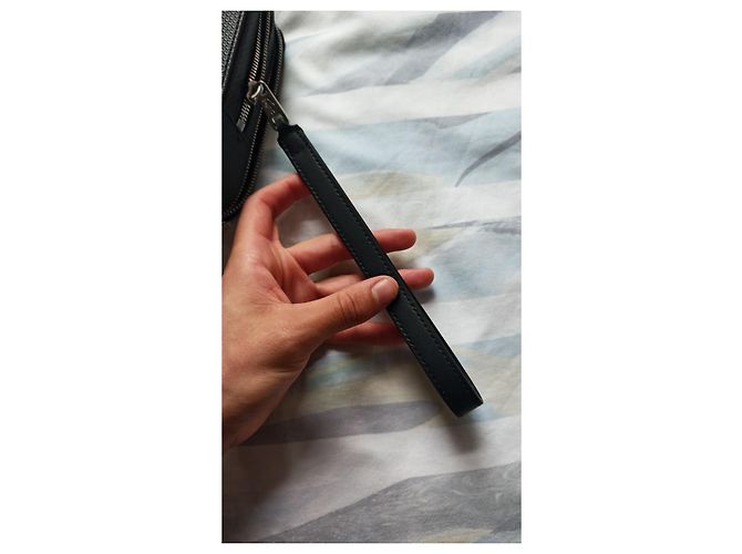 Lacoste black leather clutch - view 2