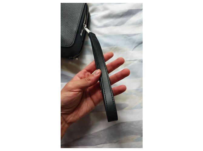 Lacoste black leather clutch - view 3
