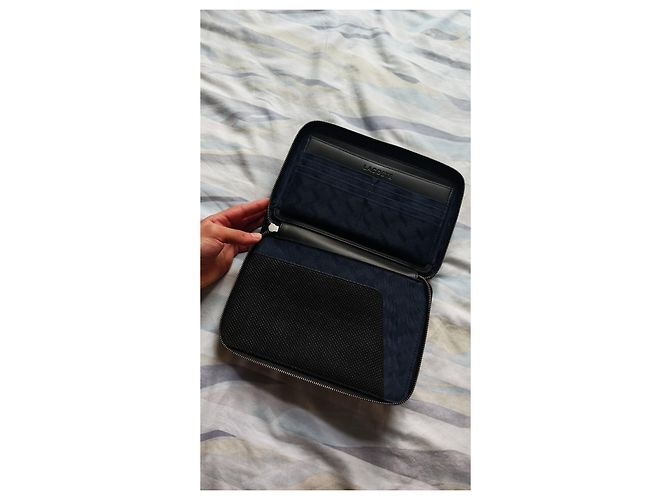 Lacoste black leather clutch - view 8