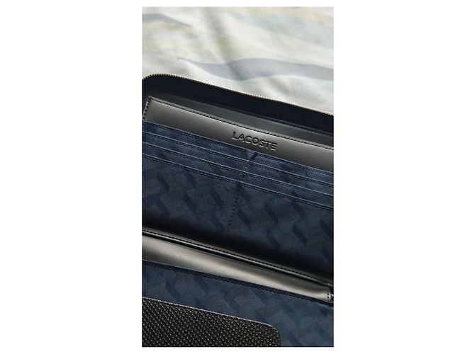 Lacoste black leather clutch - view 9