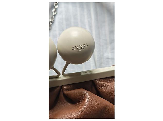 Weekend Max Mara Borsa a mano in pelle marrone - vista 3