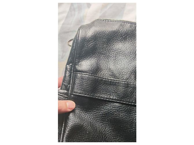 Borsa da viaggio in pelle nera Giorgio Armani Nero - vista 10