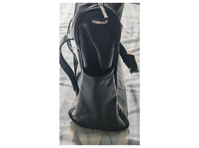 Borsa da viaggio in pelle nera Giorgio Armani Nero - vista 11