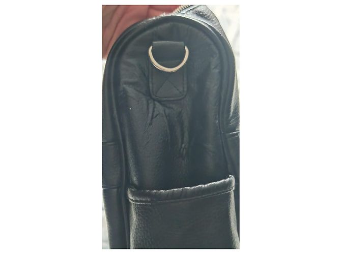 Borsa da viaggio in pelle nera Giorgio Armani Nero - vista 14