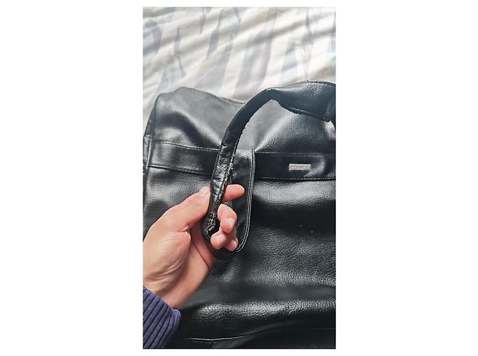 Borsa da viaggio in pelle nera Giorgio Armani Nero - vista 3