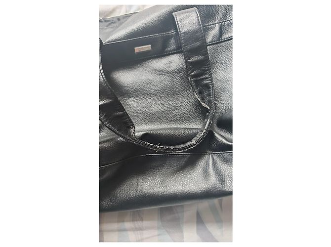 Borsa da viaggio in pelle nera Giorgio Armani Nero - vista 4