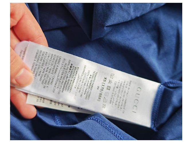 T-shirt Gucci in cotone blu - vista 10