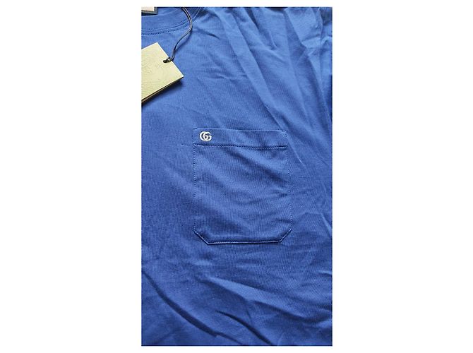 T-shirt Gucci in cotone blu - vista 2