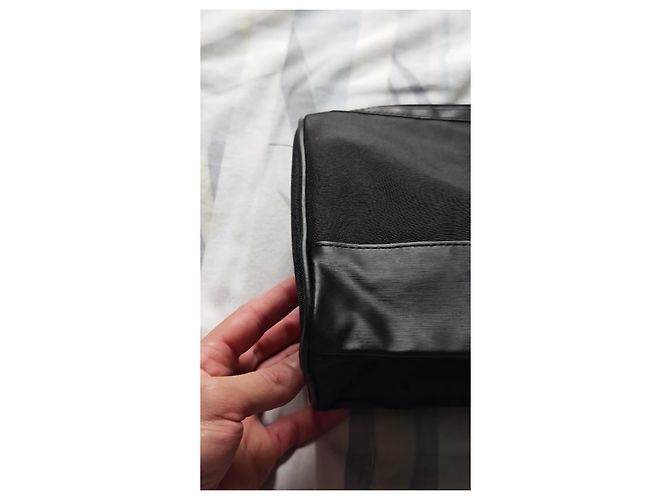 Pochette Issey Miyake nera in pelle e tessuto Nero - vista 3