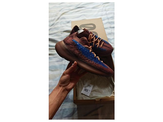 Sneakers Adidas Yeezy Boost 380 Azure Marrone Blu - vista 10