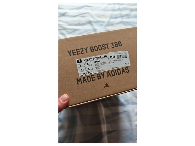 Sneakers Adidas Yeezy Boost 380 Azure Marrone Blu - vista 3