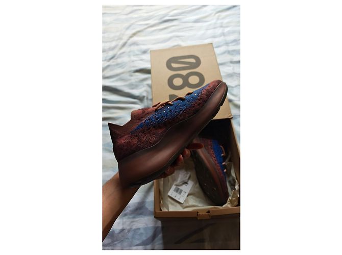 Sneakers Adidas Yeezy Boost 380 Azure Marrone Blu - vista 7