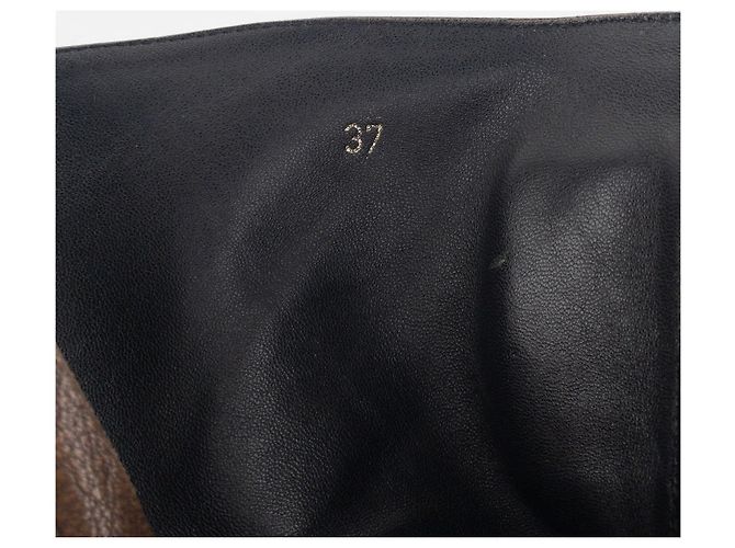 Botas Miu Miu AW99 Western Biker Moto Castaño - vista 12