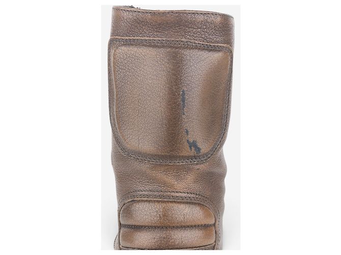 Botas Miu Miu AW99 Western Biker Moto Castaño - vista 8