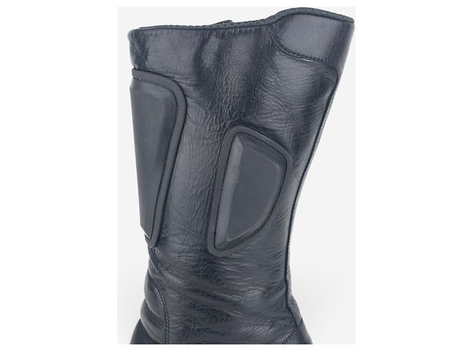 Stivali Biker Miu Miu AW99 con punta quadrata e 'Bubble Sole' Nero - vista 10