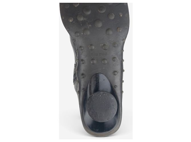 Stivali Biker Miu Miu AW99 con punta quadrata e 'Bubble Sole' Nero - vista 12