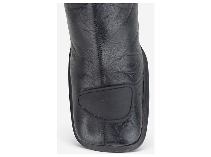 Stivali Biker Miu Miu AW99 con punta quadrata e 'Bubble Sole' Nero - vista 7