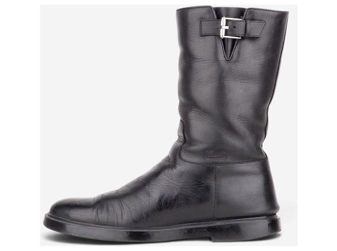 Stivali Biker foderati in pelliccia Gucci by Tom Ford anni 2000 Nero - vista 3