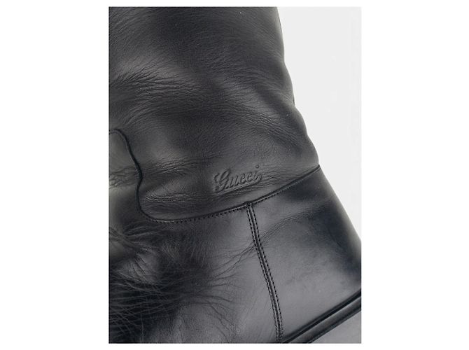 Stivali Biker foderati in pelliccia Gucci by Tom Ford anni 2000 Nero - vista 9