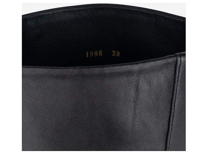 Prada 2000er Knee High Sculptural Platform Wedge Boots Schwarz - Ansicht 8
