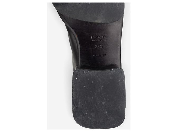 Prada SS99 Knee-High Platform Split Sole Riding Boots Brown - view 9