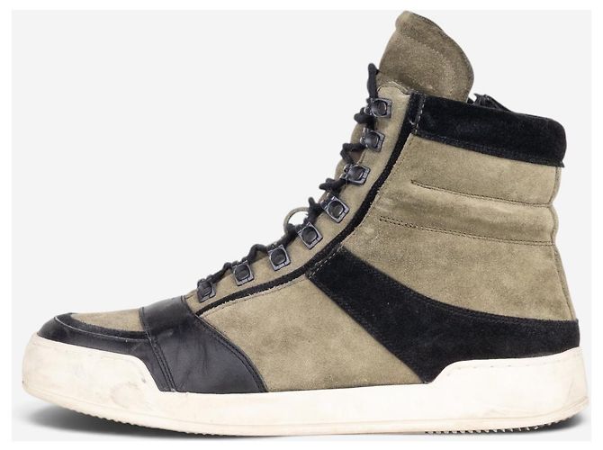 Balmain x H&M AW14 Basket High-Top Sneaker Beige - Ansicht 3