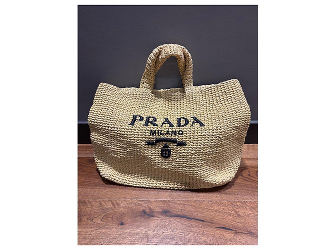 Prada Raffia Tote Bag Beige - Ansicht 2