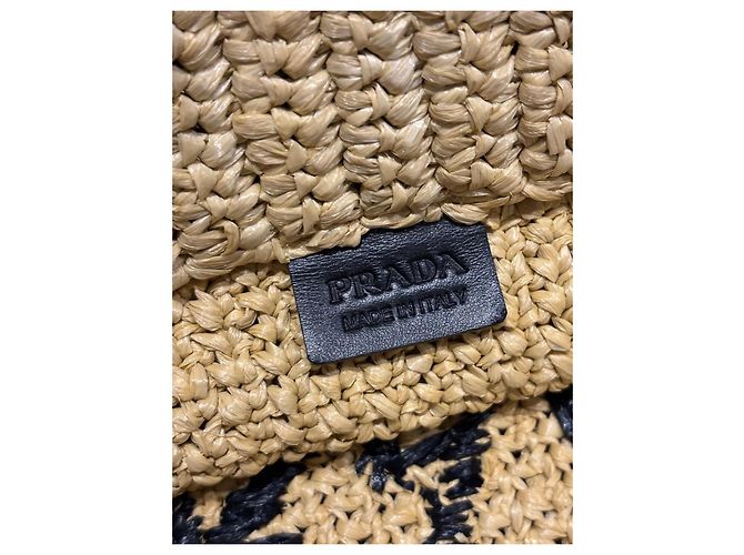 Prada Raffia Tote Bag Beige - Ansicht 3